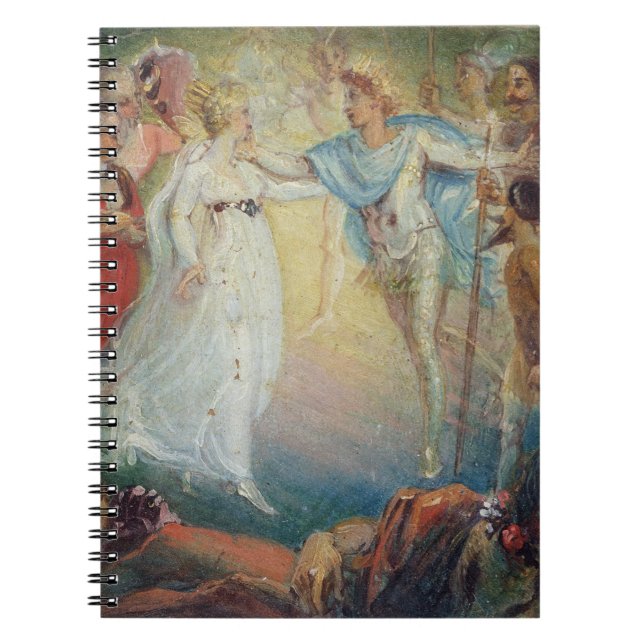 Oberon och Titania från 'Midsummernatts dröm Anteckningsbok Med Spiral (Framsidan)