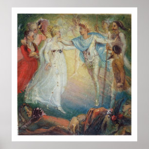 Oberon och Titania från 'Midsummernatts dröm Poster