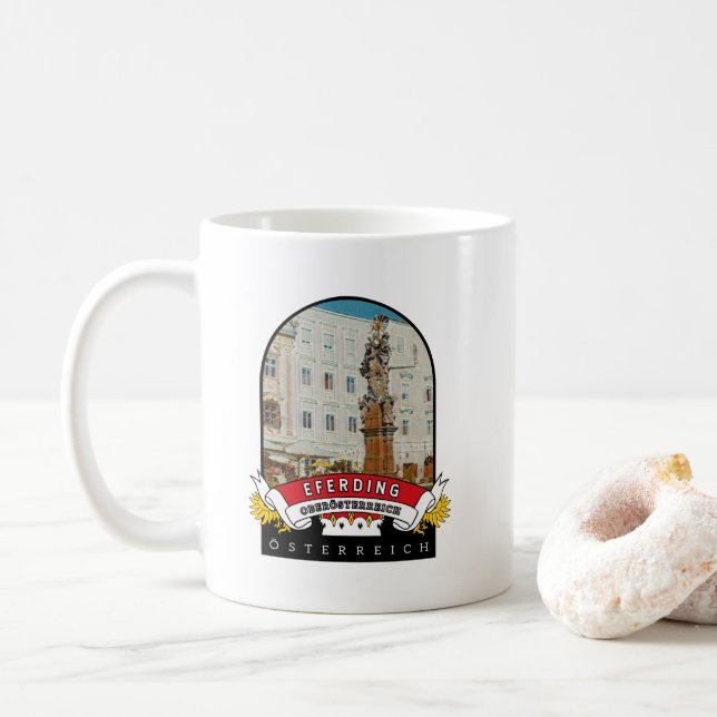 Oberösterreich Eferding Österreich Souvenir Kaffemugg (Med munk)