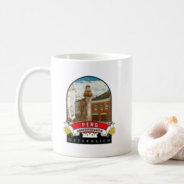 Oberösterreich Perg Österreich Souvenir Kaffemugg (Med munk)