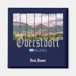 Oberstdorf Allgäu Vintage Bavaria Tyskland Souveni Magnet