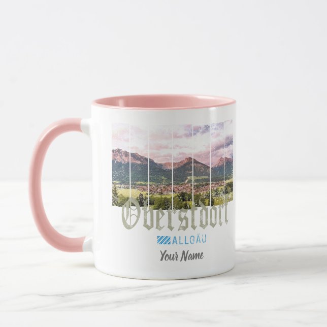 Oberstdorf Allgäu Vintage Bavaria Tyskland Souveni Mugg (Vänster)