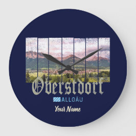 Oberstdorf Allgäu Vintage Bavaria Tyskland Souveni Stor Klocka