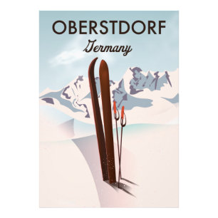 Oberstdorf Tyskland skidkonst. Fototryck