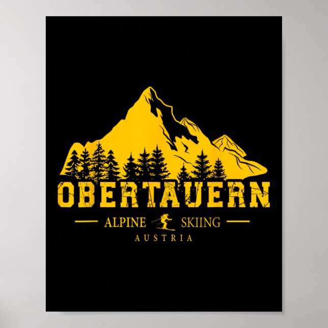 Obertauern Austria Ski Resort Alpine Skiing Austri Poster (Framsidan)