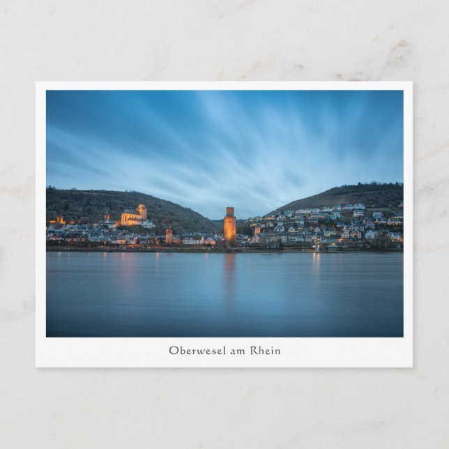 Oberwesel am Rhein, Tyskland Vykort (Framsida)