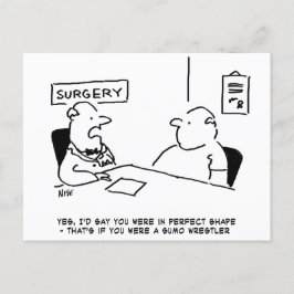Obese vid vykortet Doktor Vykort