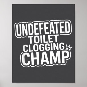 Obesegrad Mästare Toalettsyltning Poster