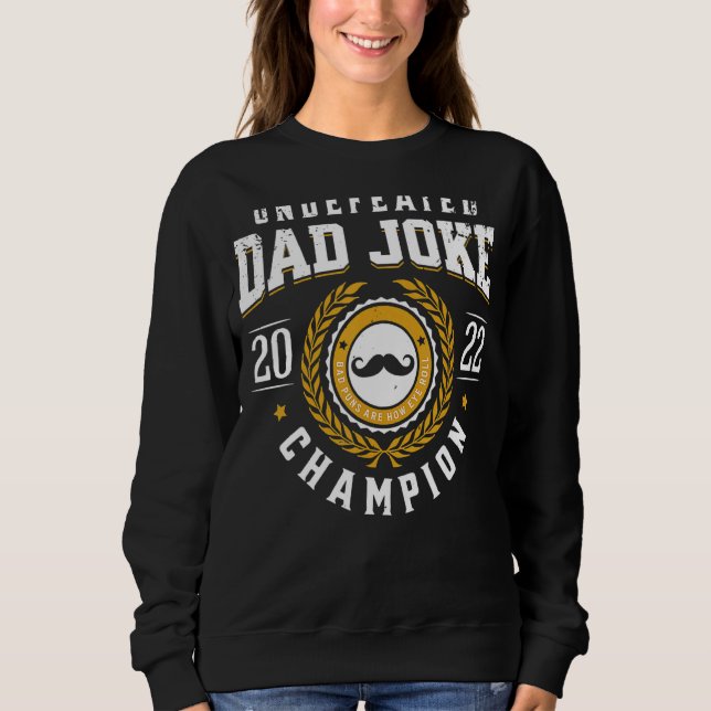 Obesegrad Pappa Joke Champion Bad Puns Far Da T Shirt (Framsida)