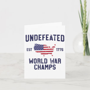 Obesegrad Världskrig Champs T Shirt 4:e juli 17 Kort