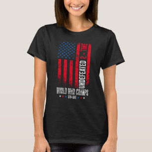 Obesegrade 2 Gånger Världskrigsmästare Patriotisk T Shirt
