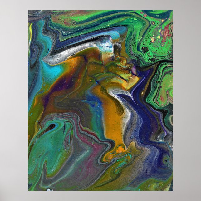 Obeslutsam 1 Cool Wild Psykedelisk Postertryck Poster (Framsidan)