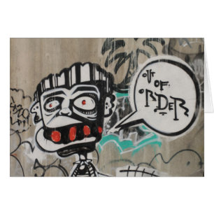 Obeställd Graffiti Hälsningskort
