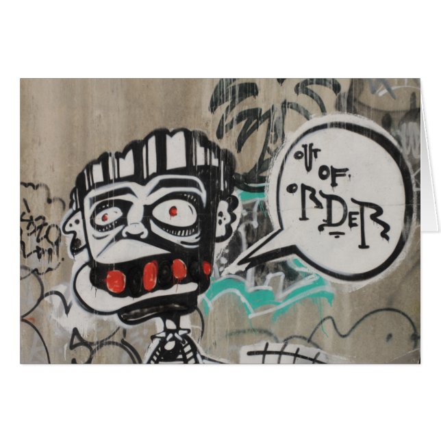 Obeställd Graffiti Hälsningskort (Framsidan Horizontal)