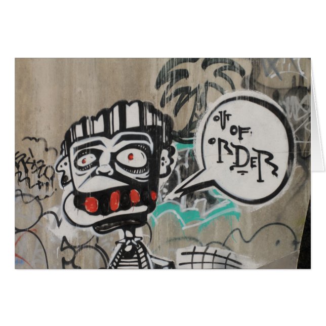 Obeställd Graffiti OBS Kort (Framsidan Horizontal)