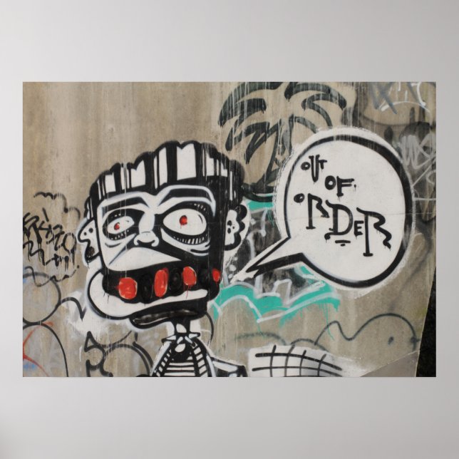 Obeställd Graffiti Poster (Framsidan)