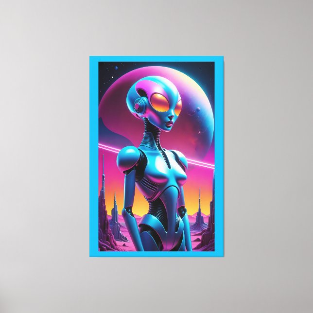Obestämd Retro Futurism - Ken Gage Art Canvastryck (Framsida)