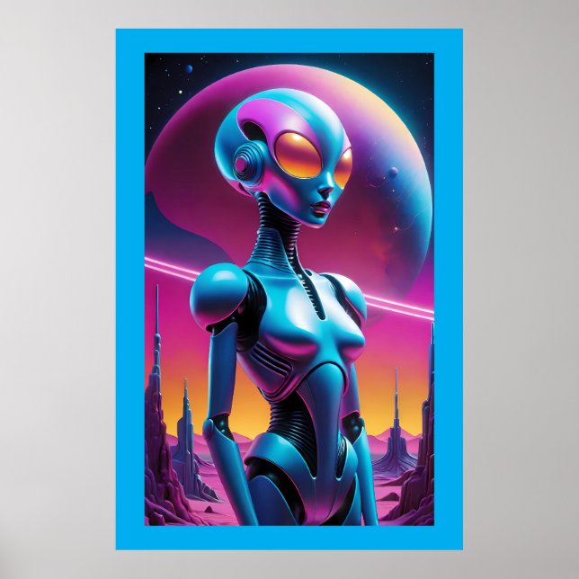 Obestämd Retro Futurism - Ken Gage Art Poster (Framsidan)