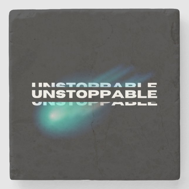 Obestoppbar, Motiverande, Inspirerande Stenunderlägg (Framsidan)