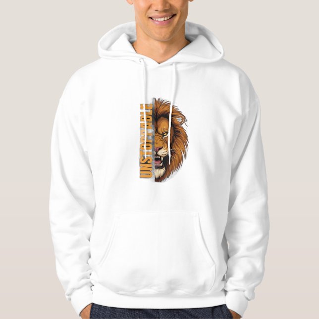 Obestoppbara Lejon – Rädda Kung av Djungeln Hoodie (Framsida)