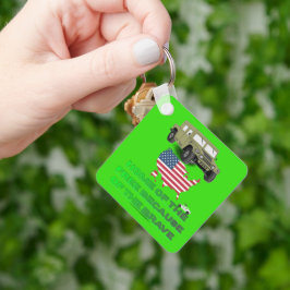 Obestoppbara veteraner ljust grön nyckelring