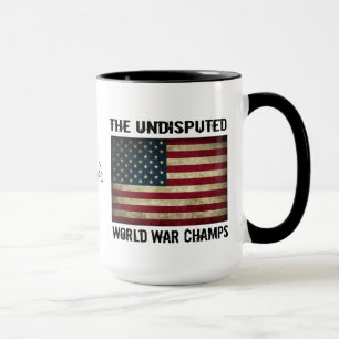 Obestridda världskrigmästare - USA flagga Mugg