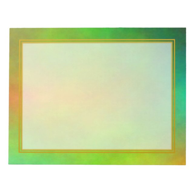 Obestruken Grönt Plasma stora Dynor Anteckningsblock (Framsida)