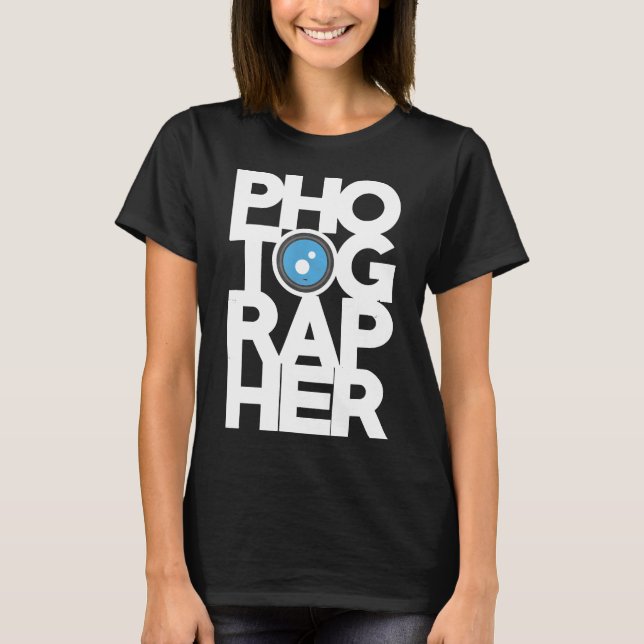 Obestruket fotografidesignkameraavkänningsstöd för t shirt (Framsida)