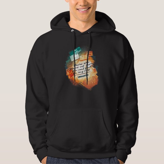 Obestruket Karta Collage Hoodie (Framsida)