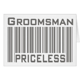 Obetalbar Groomsman Hälsningskort