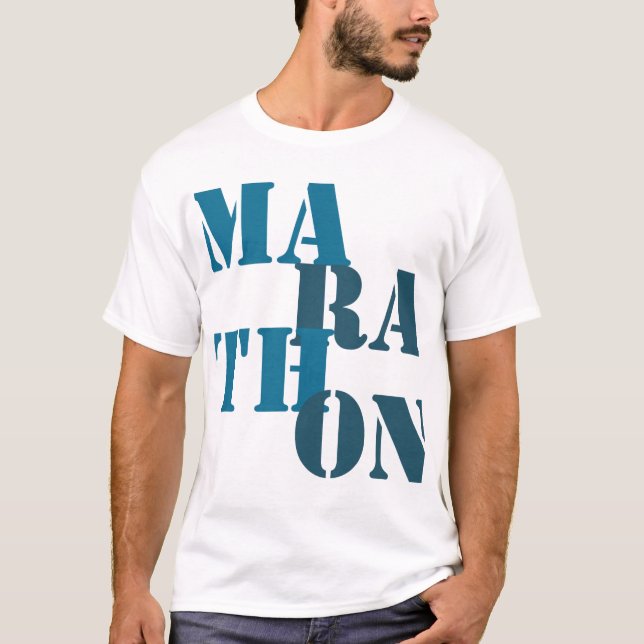 Obetalbar maraton tee shirt (Framsida)