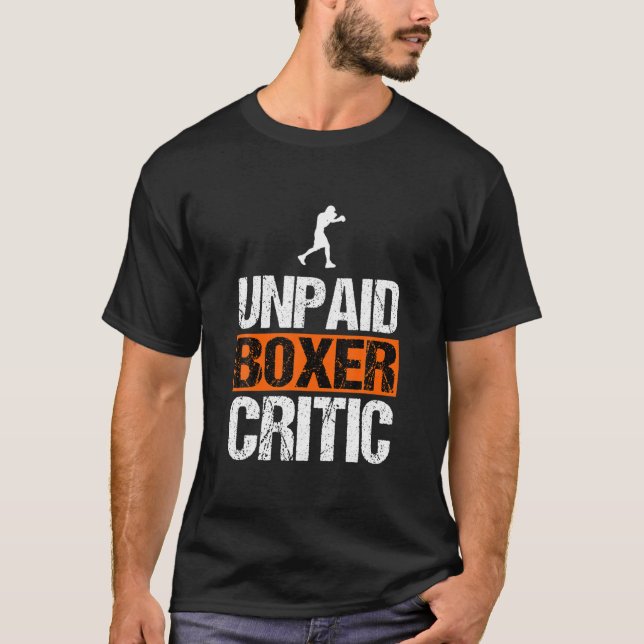 Obetald Boxing Critic Funny Sarcastic Boxing T Shirt (Framsida)