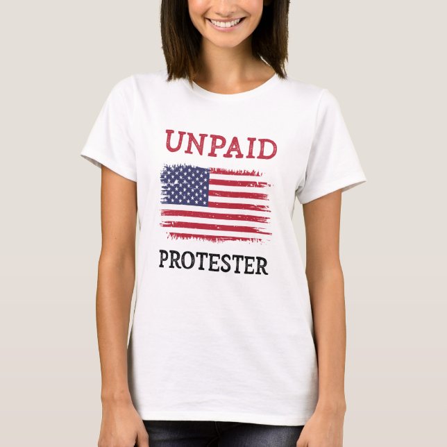 Obetald Demonstrant - Protest T Shirt (Framsida)
