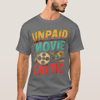 Obetald filmkritiker Rolig Retro-film retro T Shirt
