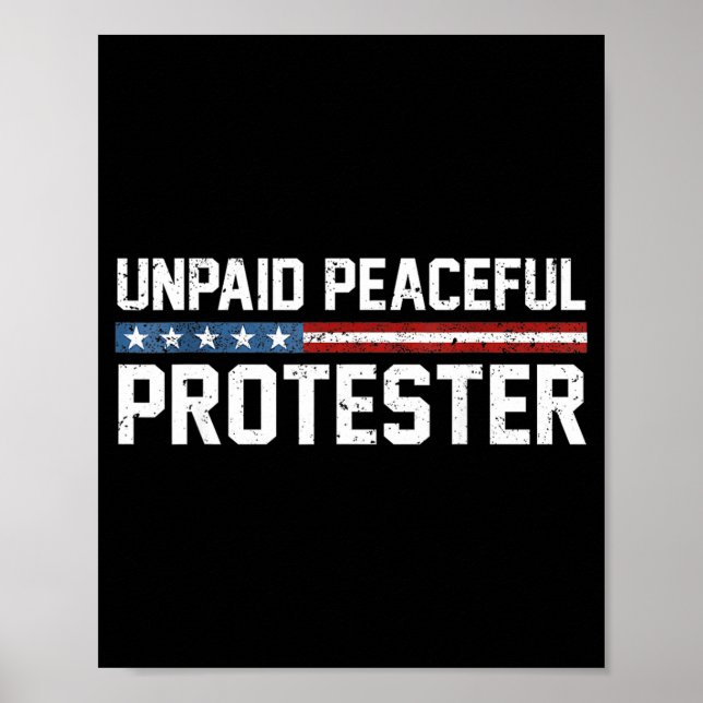 Obetald Fredlig Demonstrant Poster (Framsidan)