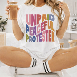 Obetald Fredlig Demonstrant, Retro Social Rättvisa T Shirt
