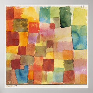 Obetitlad abstrakt av Paul Klee Poster