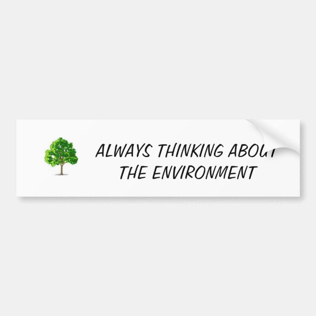 obetitlat ALLTID TÄNKANDE OM MILJÖN Bildekal (Framsidan)