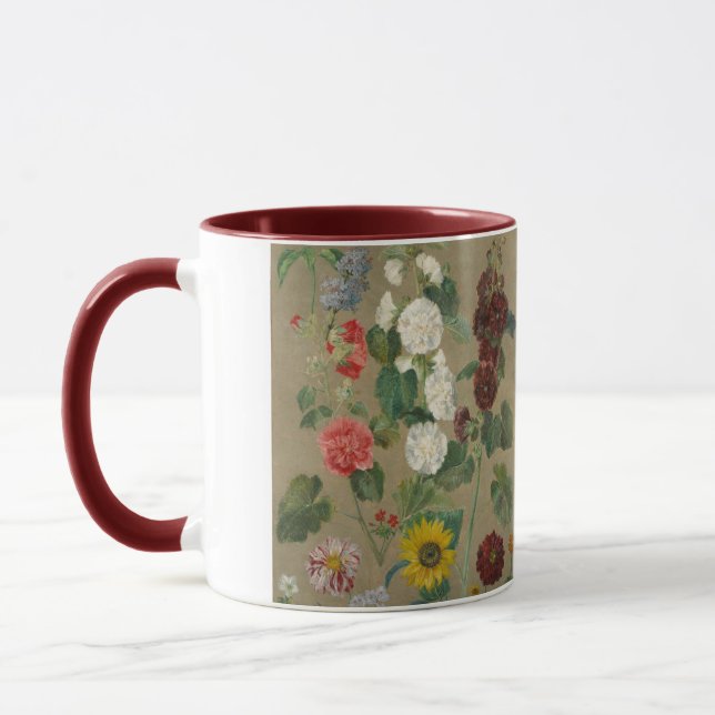 Obetitlat (blommor) (olja ombord) mugg (Vänster)