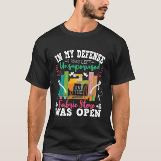 Obevakad och tygbutiken var öppen för sömnad t shirt