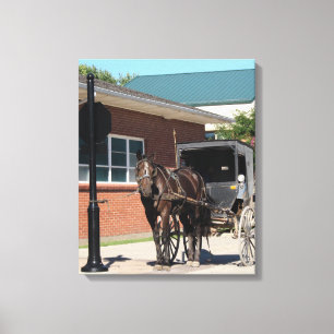 Obey All Stop Signs, Amish Horse and Buggy Canvastryck