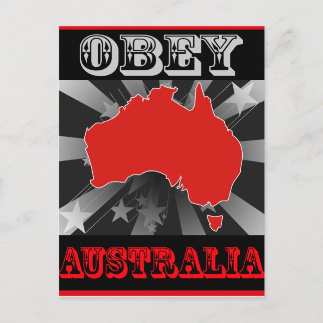 Obey Australien Vykort (Framsida)