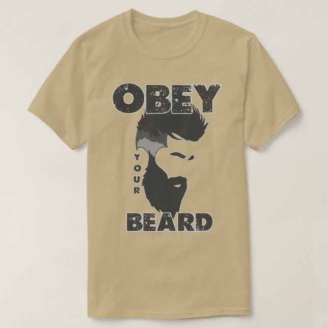 Obey Beard Beardo Design T Shirt (Design framsida)