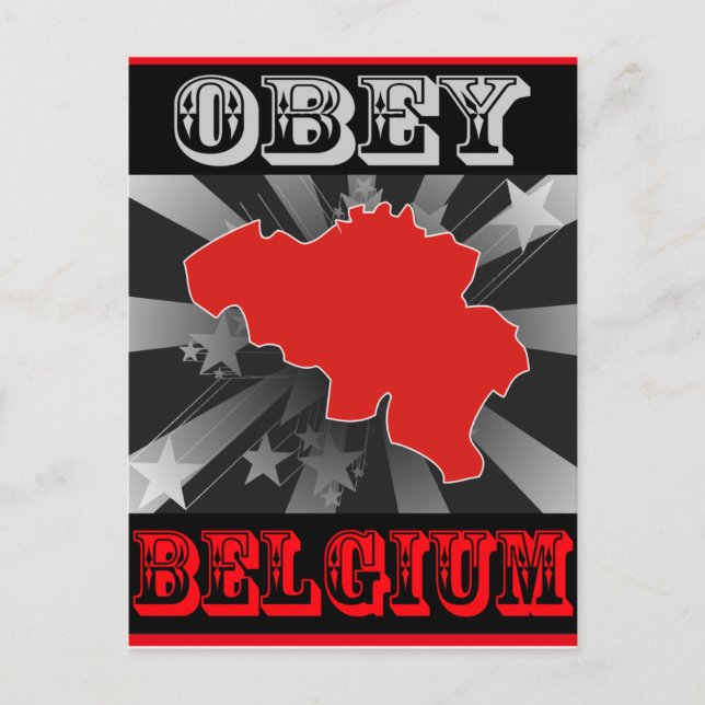Obey Belgium Vykort (Framsida)
