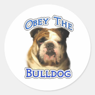 Obey Bulldog - Sticker Runt Klistermärke