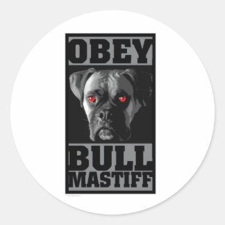 OBEY! BULLMASTIFF RUNT KLISTERMÄRKE