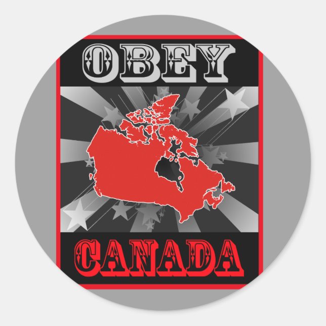 Obey Canada Runt Klistermärke (Framsida)