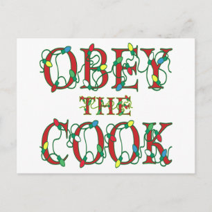 Obey, Cook som säger Helgdag Ljus Helg Vykort