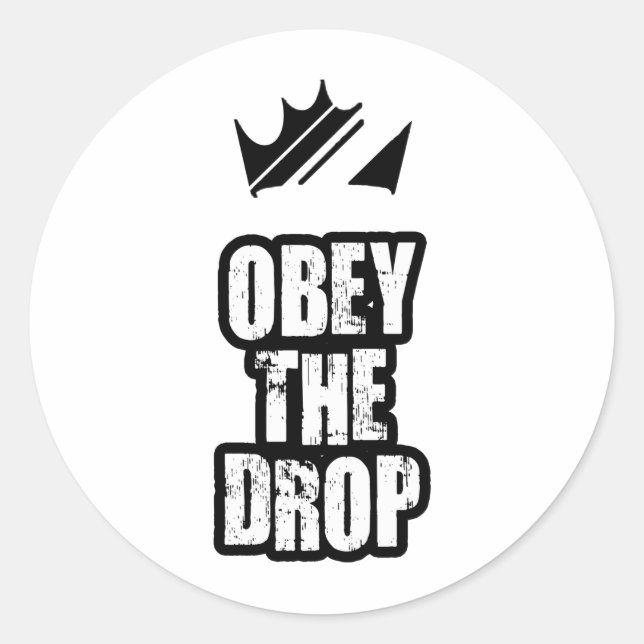 Obey droppen runt klistermärke (Framsida)