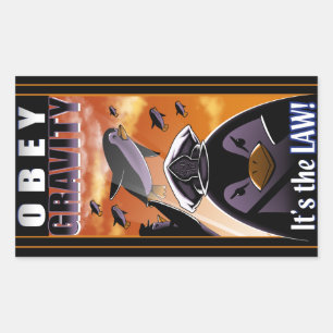 Obey Gravity Rektangulärt Klistermärke